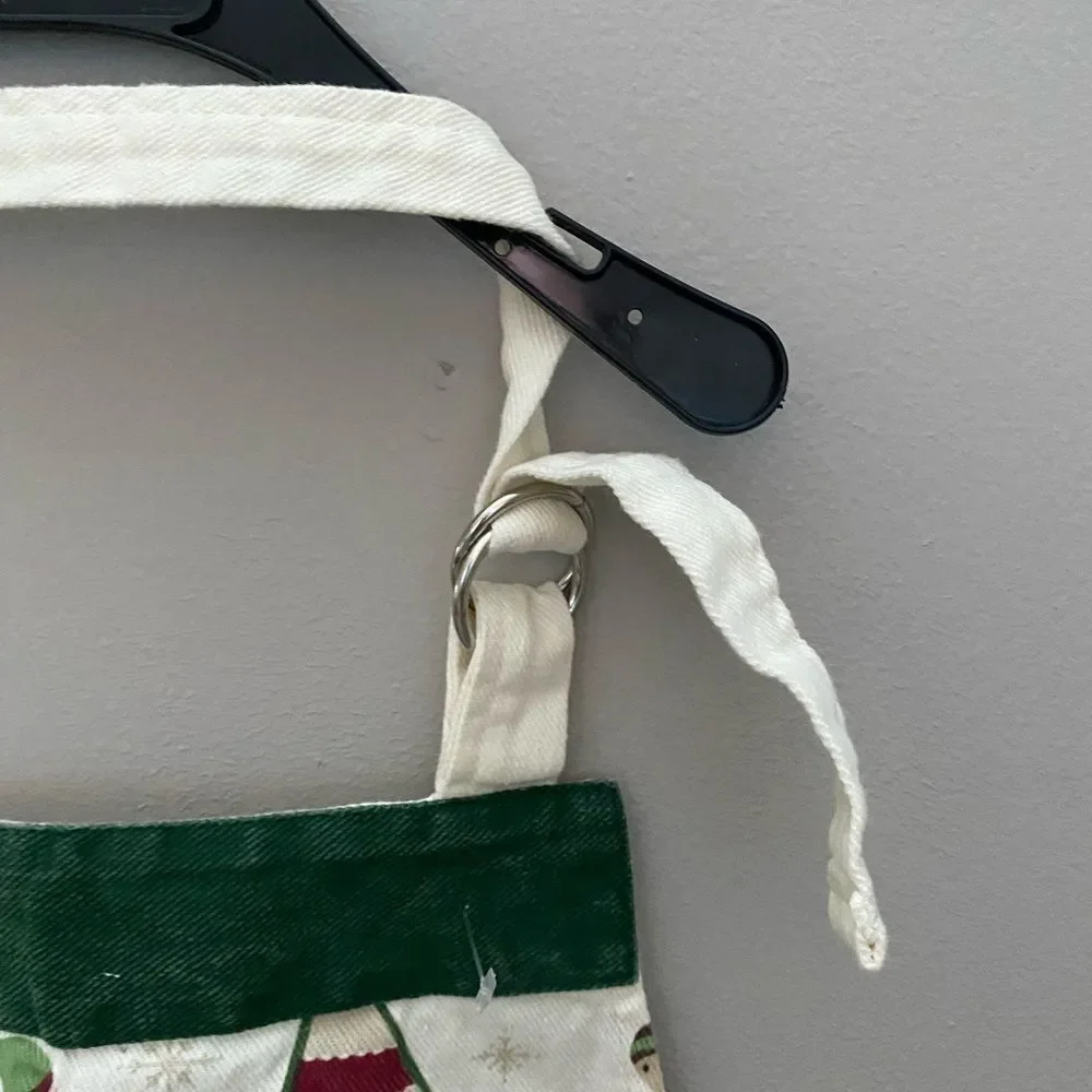 Ritz Christmas Tree Kids Green and Cream Holiday Apron